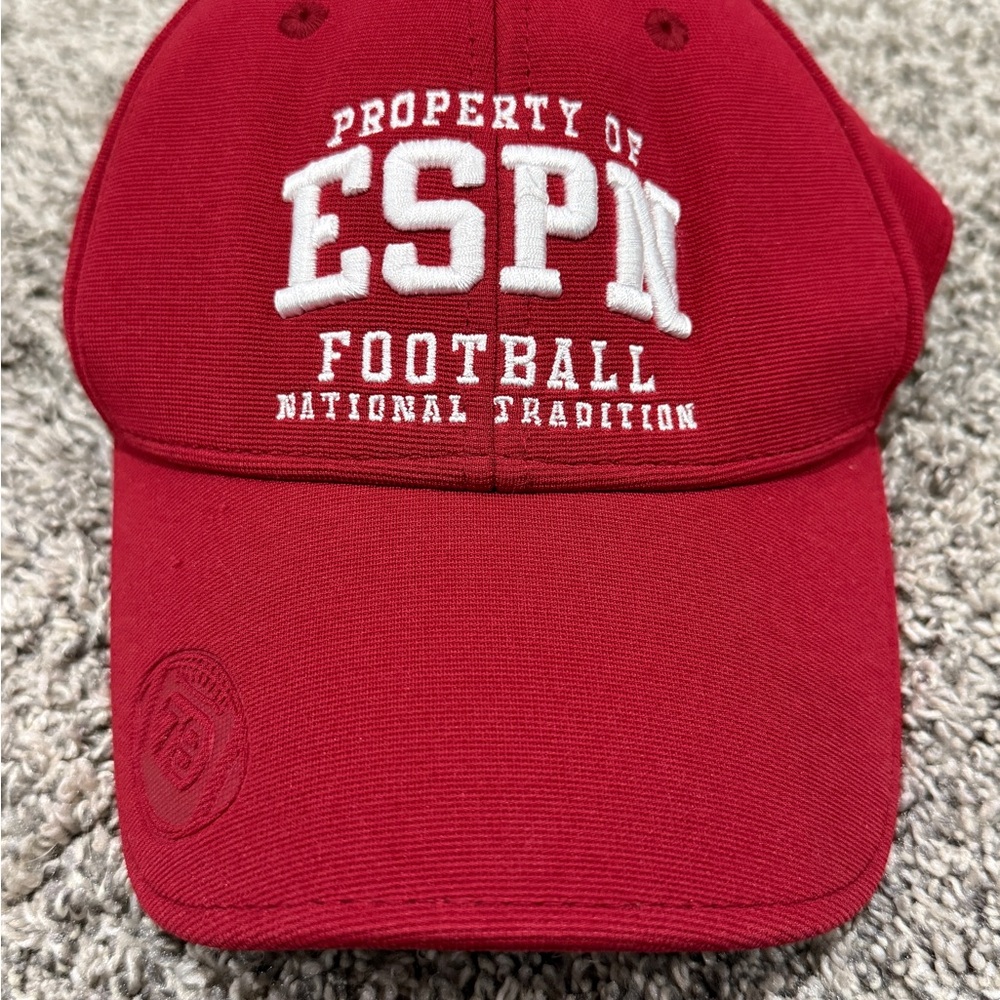 ESPN Football National Tradition Red A-Flex Stretch Fit Hat Primetime 79 Men S/M